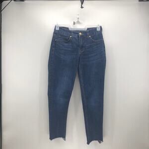 Seven7 Melissa McCarthy hi waisted skinny raw hem slimming silhouette system